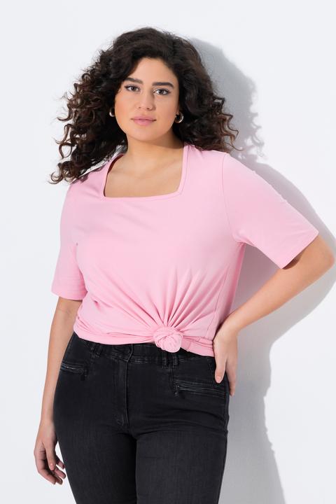 Immagine prodotto Ulla Popken T-shirt dal taglio svasato con scollo rettangolare e mezze maniche (54)