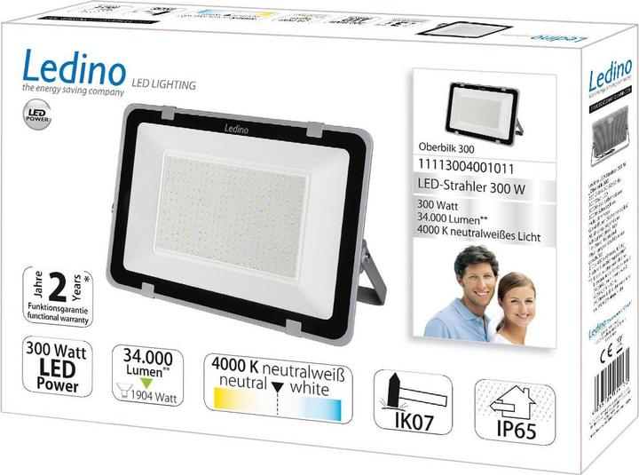 Produktbild Ledino Flutlichtstrahler Oberbilk 300 4000 K 300 W (24000 lm, IP65)