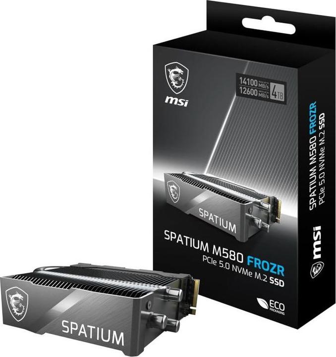 Image du produit MSI SPATIUM M580 PCIe 5.0 NVMe M.2 4TB FROZR (4000 Go, M.2 2280)