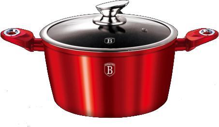 Produktbild BerlingerHaus Casserole With Lid 24 cm Burgund Metalic (24 cm, Kochtopf, Aluminium)