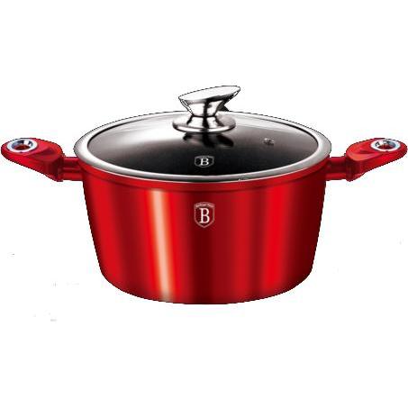 BerlingerHaus Casserole With Lid 24 cm Burgund Metalic, Pfanne + Kochtopf, Rot