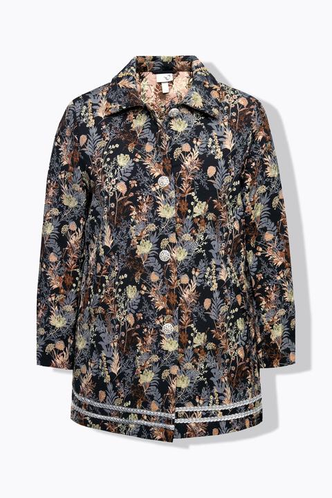 Actual product image Ulla Popken Floral Jacquard Jacket (54)