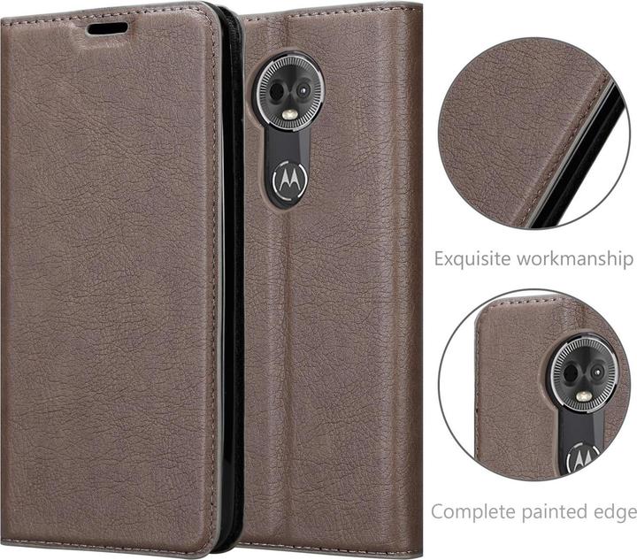 Actual product image Cadorabo Book Invisible Magnet Cover (Motorola Moto E5 Plus)