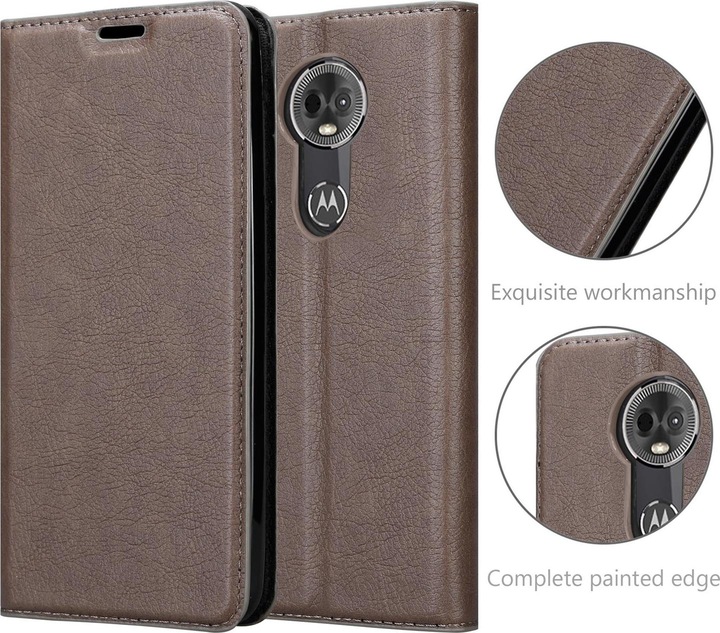 Actual product image Cadorabo Book Invisible Magnet Cover (Motorola Moto E5 Plus)