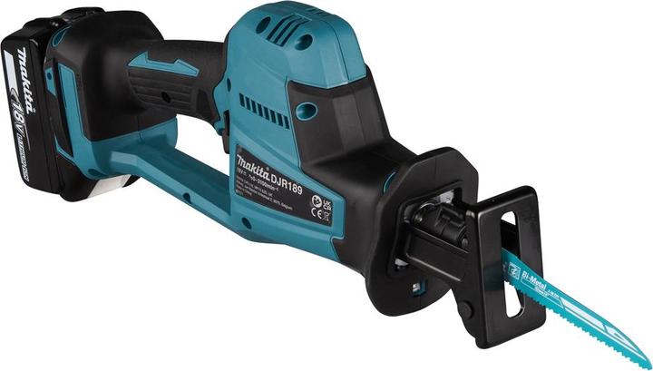 Produktbild Makita DJR189RTJ Akku-Säbelsäge, 18 V, 0–3100 SPM, 22 mm, 2 x 5,0 Ah Li-Ion, 2,5 kg