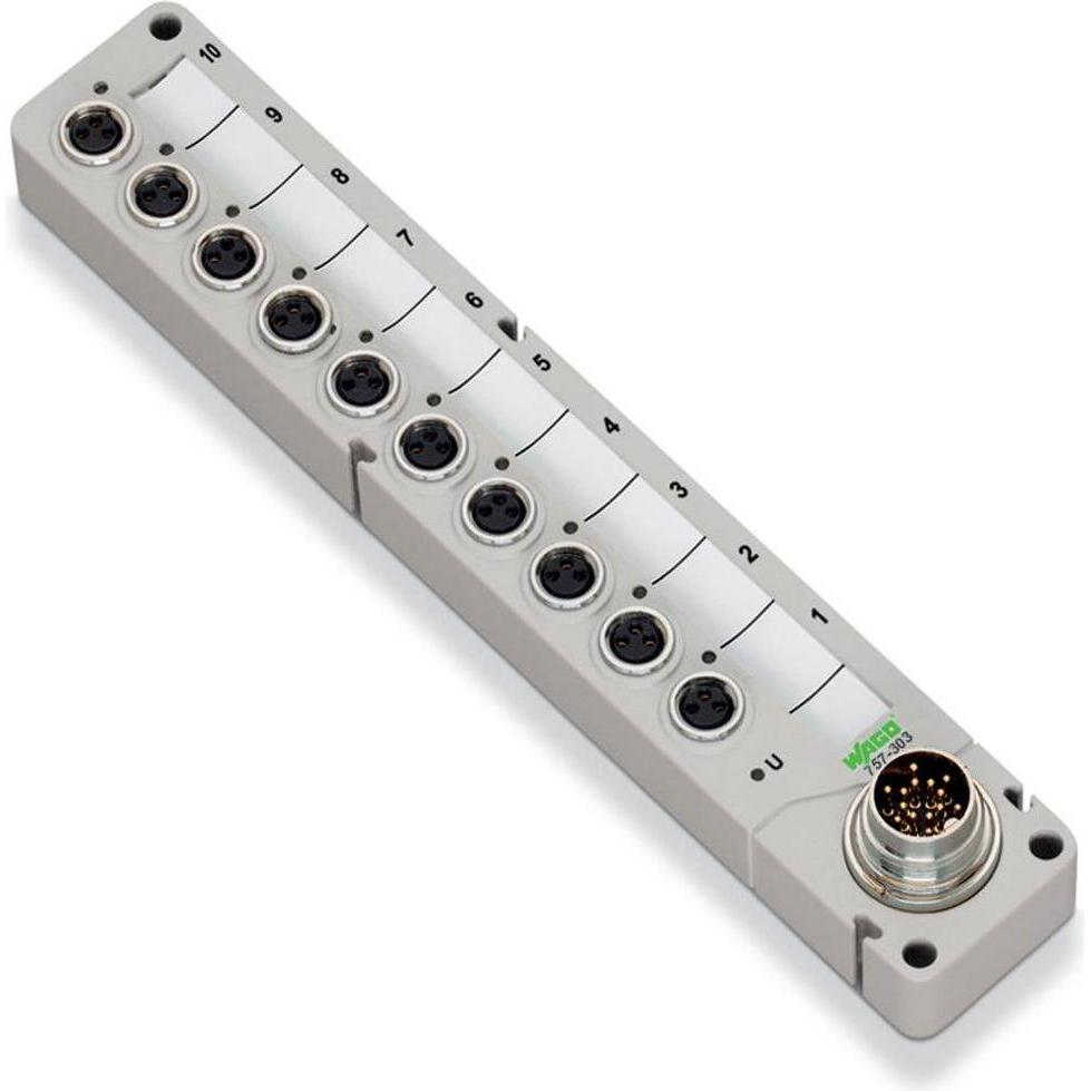 Wago Box sensori/attuatori passivi M8-Vert (Morsettiere), Accessori di elettronica + Alloggiamento, Grigio