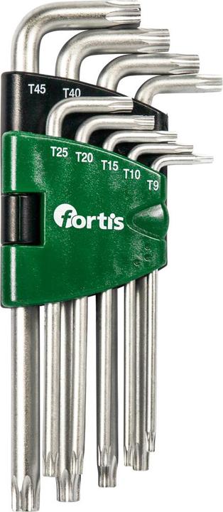 Actual product image Magni Hex key L-wrench set in plastic holder 9-piece T9-T45 FORTIS