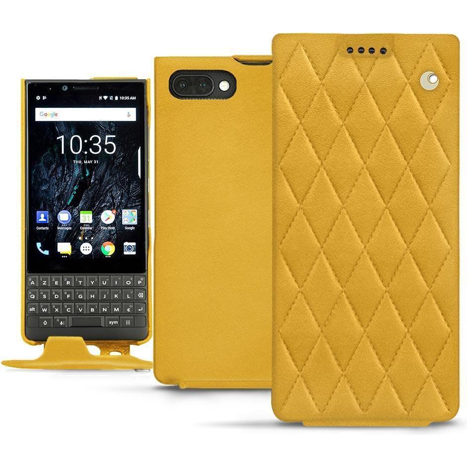 Noreve Lederschutzhülle vertikal (Blackberry KEY2), Smartphone Hülle, Orange