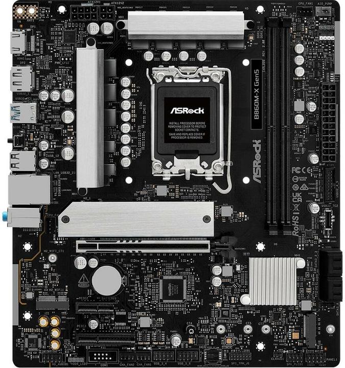 Actual product image AsRock B860M-X R2.0 1851 mATX HDMI/DP DDR5 (LGA 1851, Intel B860, mATX)