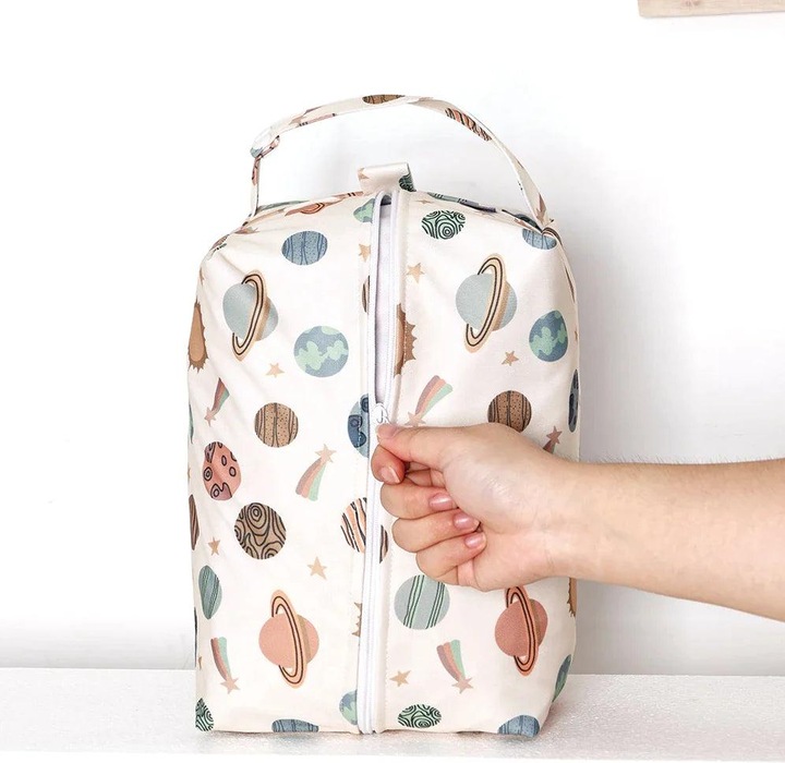 Produktbild Only-Bags.Store Tragbare Windel Pods wiederverwendbar wasserdicht Mode Prints nass/trocken Tuch nass Tasche Mami