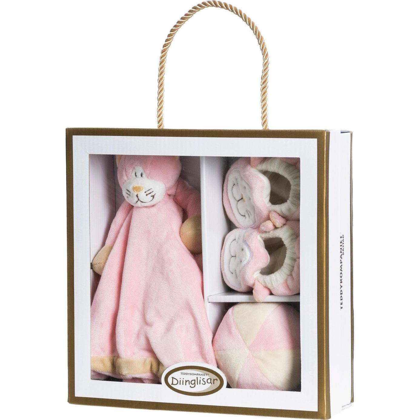 Thumbnail - Teddykompaniet, Schmusetuch, Diinglisar, Geschenkbox, Katze rosa
