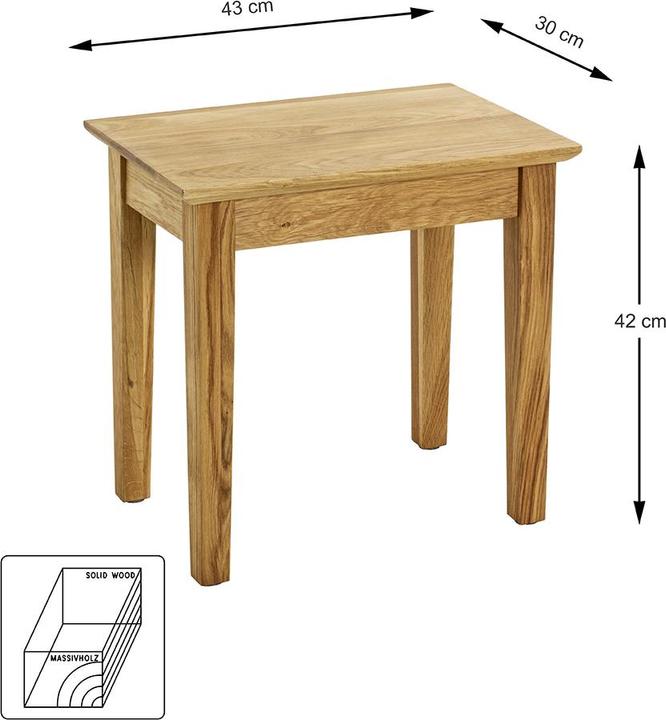 Produktbild HAKU Möbel Beistelltisch (43 x 30 x 42 cm)
