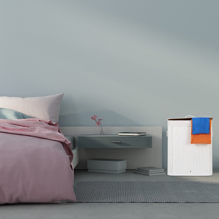 Image du produit Relaxdays Panier à linge, 2 compartiments (95 l)