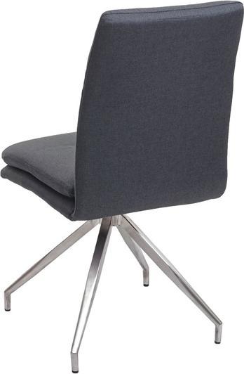 Image du produit Swisshandel24 2x chaise de salle à manger HWC-H70, chaise de cuisine fauteuil chaise, tissu/textile inox brossé