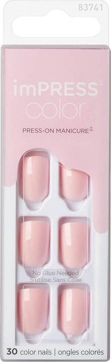 Image du produit KISS Self-adhesive nails imPRESS Color Pick Me Pink 30 pcs (L) (Ongles artificiels, Pick Me Pink)