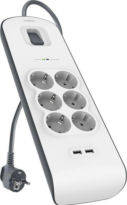 Productafbeelding Belkin PIEK PLUS 2,4 A (6x, CEE 7/3, 2 m)
