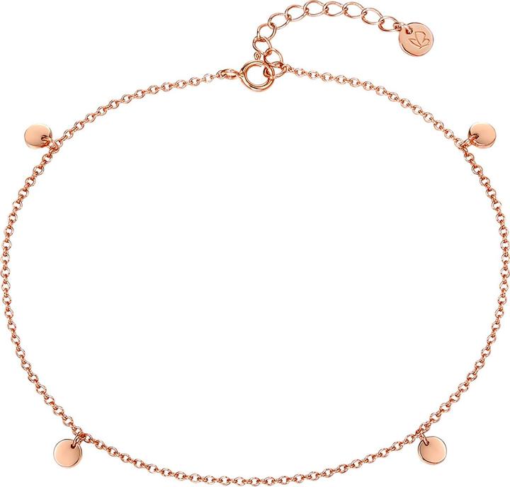 Immagine prodotto Glanzstücke München Catena da donna a cerchio in argento rosa, 22,0 cm di base + 3,0 cm di estensione - 23954 (Argento, 22 cm)