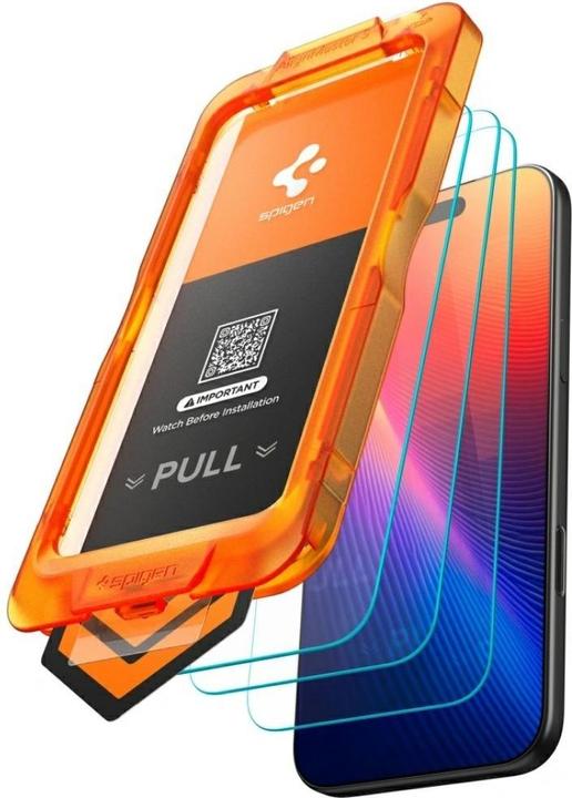 Actual product image Spigen - Glas.tR Align Master Slim (3 pack) - iPhone 17 Pro - Clear (3 pcs., Apple iPhone 17 Pro)