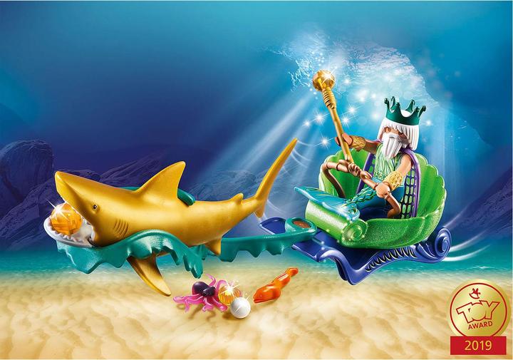 Actual product image Playmobil King of the sea with shark carriage (70097)