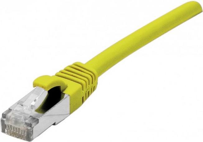 Image du produit Exertis Connect Câble patch CAT. 6A, F/UTP, PoE, LSZH, jaune, 0,5 m Câble patch blindé avec protection de l'ergot (F/UTP, CAT6a, 0.50 m)