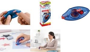 Actual product image tesa Disposable adhesive roller Permanent ecoLogo