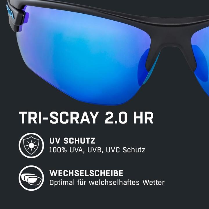 Produktbild ALPINA SPORTS Tri-Scray 2.0 HR (Cyan, Black Matt, Ceramic mirror blue)