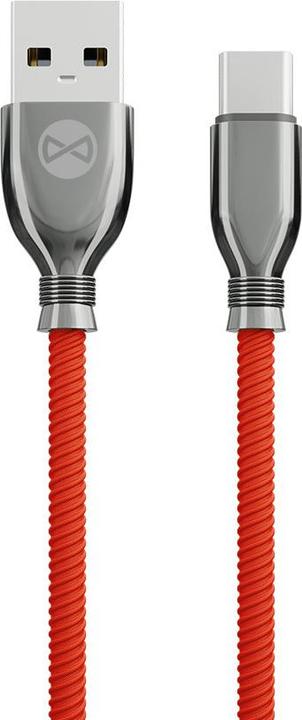 Image du produit Forever Câble tornade USB - USB-C 1,0 m 3A rouge (1 m, 60 W)