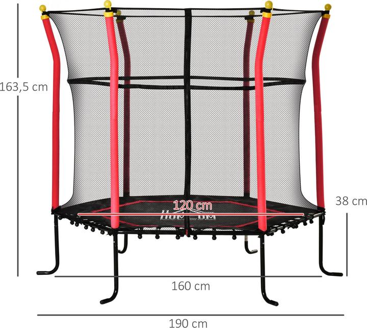 Actual product image Homcom Trampoline with safety net (162 cm)