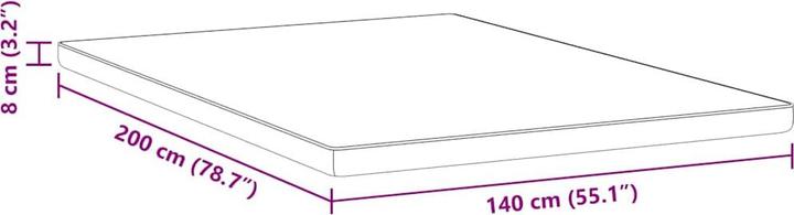 Image du produit vidaXL Memory Foam Topper (140 x 200 cm)