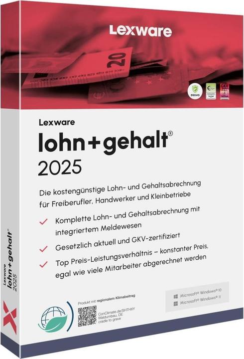 Produktbild Lexware lohn+gehalt plus 2025 - Abo (1 User, unbegrenzt)