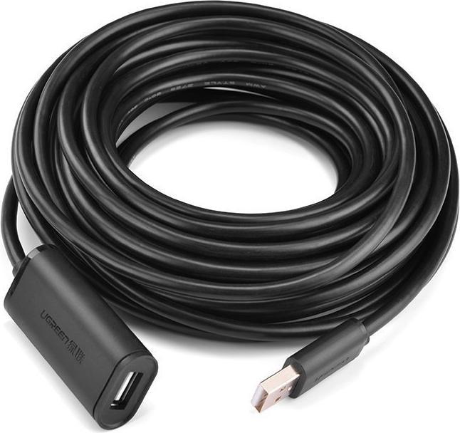Actual product image Ugreen US121 USB 2.0 Extension Cable Active 5m - Black (5 m, USB 2.0)