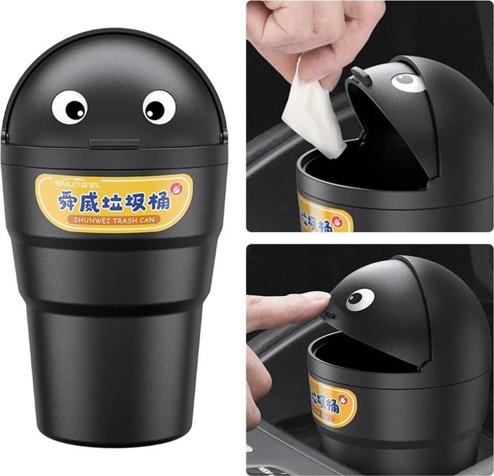 Produktbild König Design KFZ Automülleimer Aufhängung mit Deckel Auslaufsicher Abfallsammler Organizer (0.52 l)