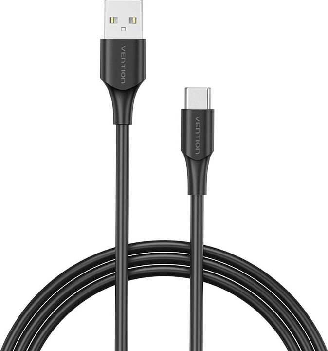 Image du produit Vention Câble USB 2.0 A vers USB-C 3A CTHBF 1m noir (1 m, USB 2.0, 60 W)