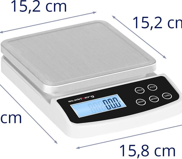 Produktbild Steinberg Briefwaage Paketwaage Präzisionswaage Plattformwaage Tischwaage 5 kg 0,1 g LCD