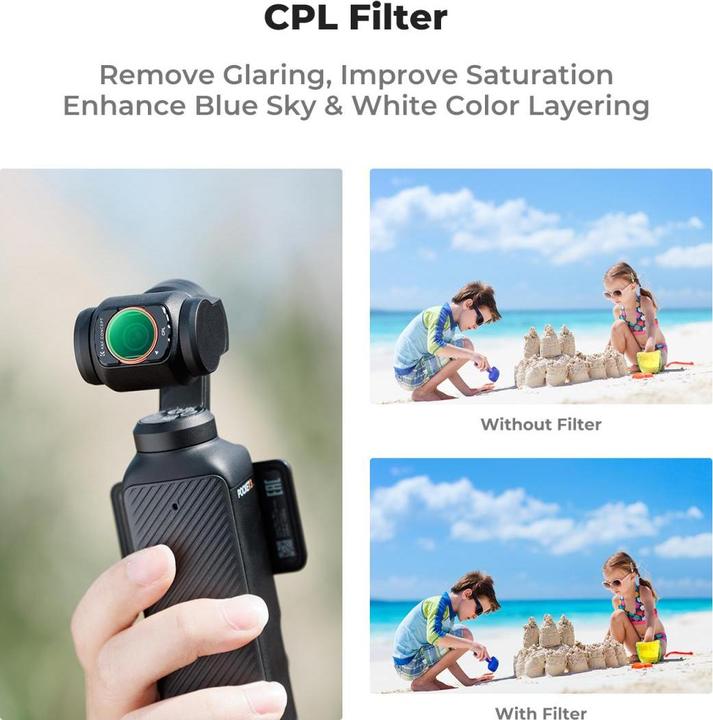Actual product image K&F Concept 6pcs Filter Kit,CPL+ND16+ND64+ND256, HD, Anti-Reflection Green Coating, Waterproof and Scratch Resis