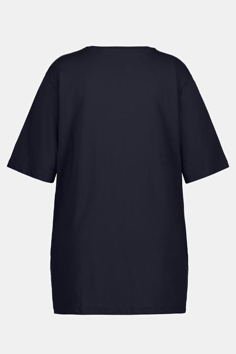 Actual product image Ulla Popken Basic V-Neck Relaxed Fit Short Sleeve Tee (50, 52)