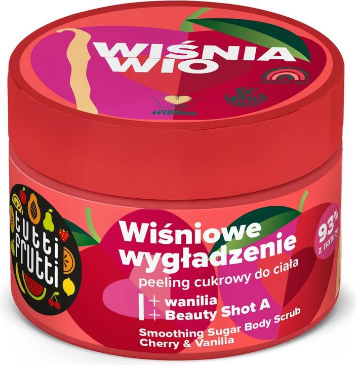 Farmona Tutti Frutti Wiśniowe Wygładzenie Peeling cukrowy do ciała Wiśnia & Wanilia - 300g