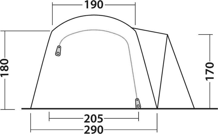 Image du produit Outwell Nevada 4 (Tente tunnel, 22.40 kg, 4 personnes)