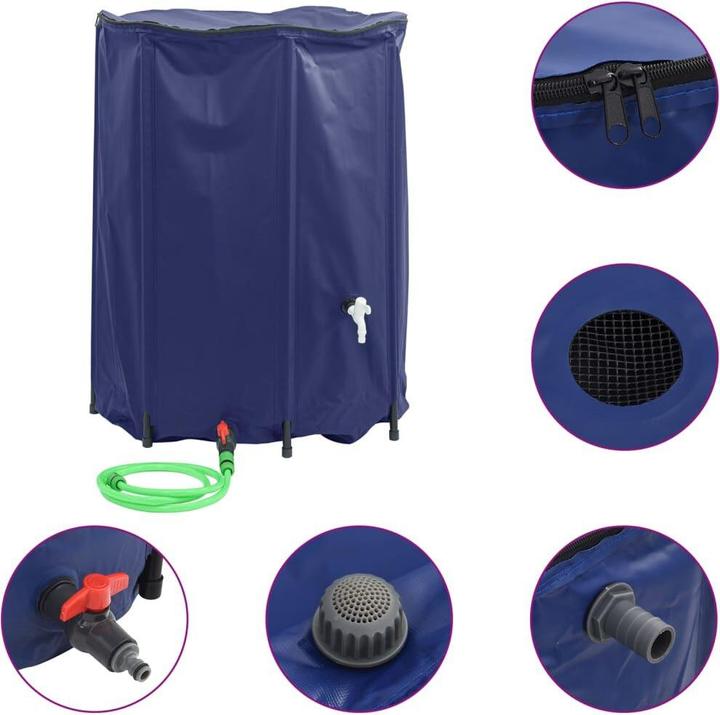 Image du produit VidaXL Réservoir d'eau avec robinet Pliable 1350 L PVC (1350 l)