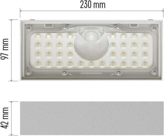 Image du produit Emos LED-Leuchte BRIXO mit PIR, neutralweiss (900 lm)