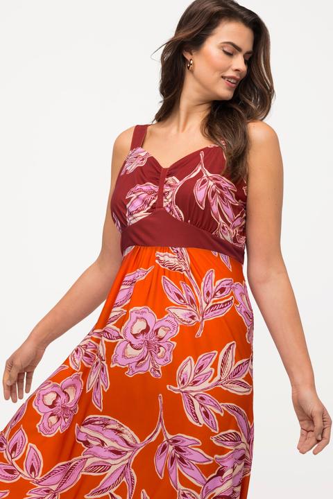 Actual product image Ulla Popken Floral Patch Print A-Line Sundress (54)