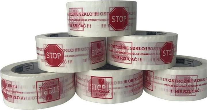 Immagine prodotto Bestpak Nastro adesivo BSTech con stampa 48x100m "Attenti al vetro" 6 pz. (48 mm)