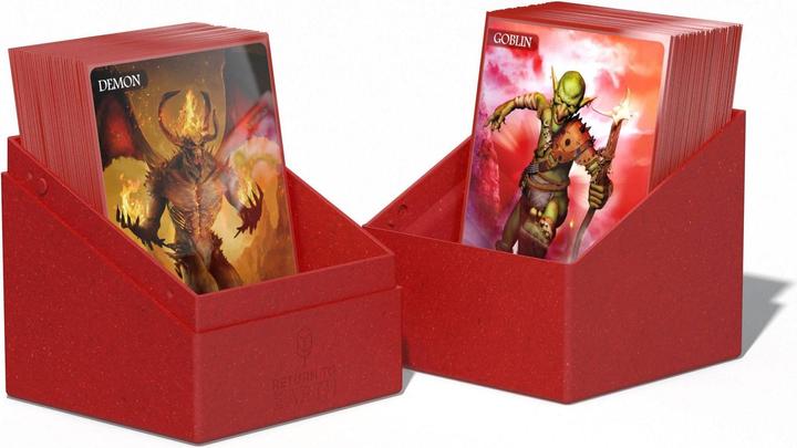 Actual product image Ultimate Guard Card Box Return To Earth Boulder Deck Case 100+ Red