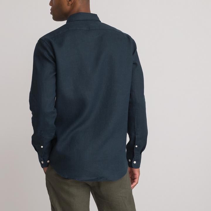 Produktbild La Redoute Collections Gerades Leinenhemd Signature mit langen Ärmeln (S)