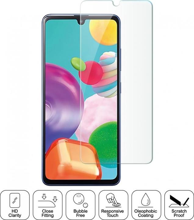 Actual product image Screenguard Samsung Galaxy A41 bulletproof glass protective film Case Friendly Design (1 pcs., Samsung Galaxy A41)