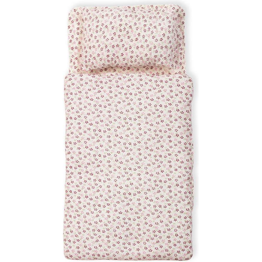 Pinolino Puppenbettzeug für Puppenwagen und Puppenbetten Blümchen, rosa, 3-tlg. (276060-7)