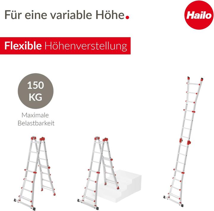 Actual product image Hailo M80 (Multi-purpose ladder, 123 cm)