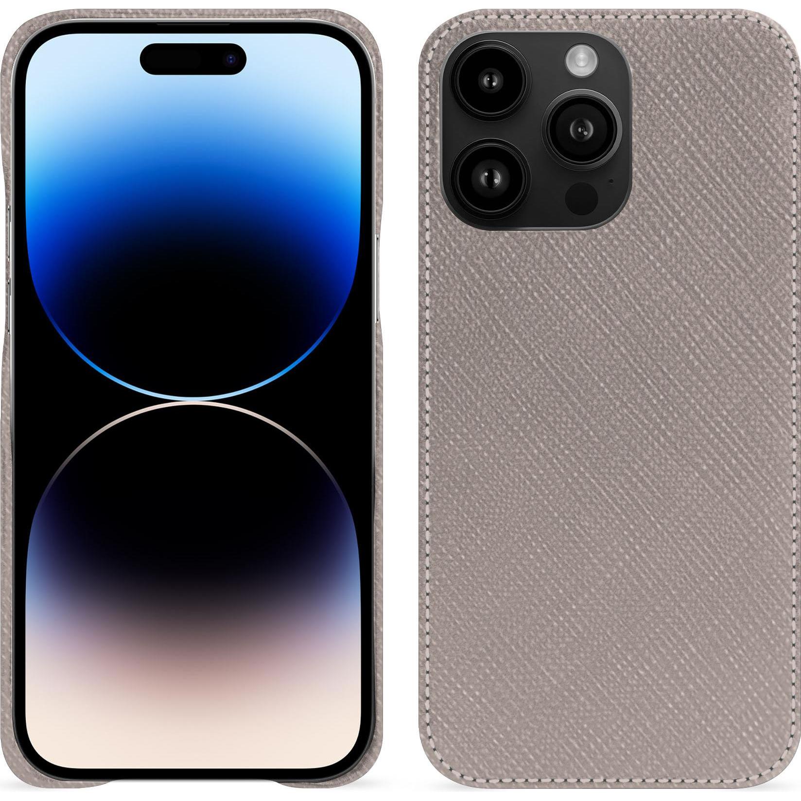 Noreve Lederschutzhülle (Apple iPhone 15 Pro Max), Smartphone Hülle, Beige