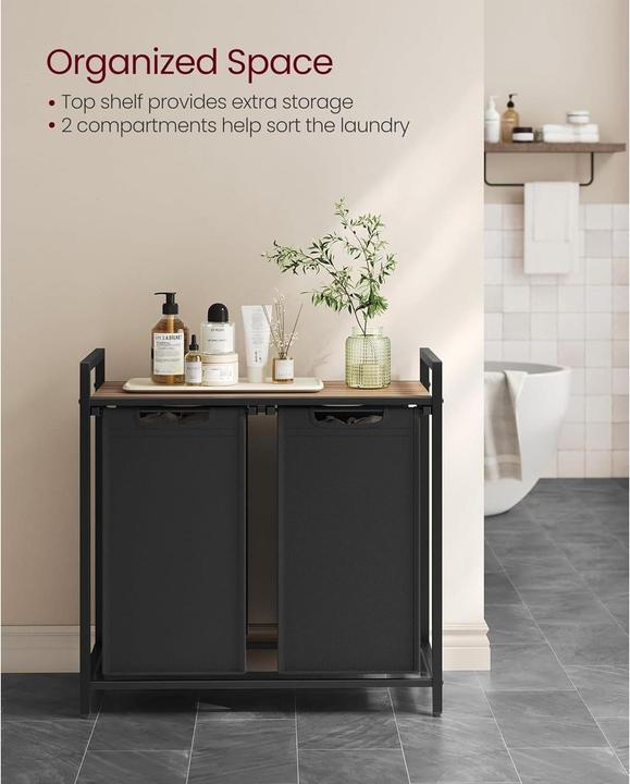 Actual product image Vasagle Wäschekorb mit Ablage (92 l)