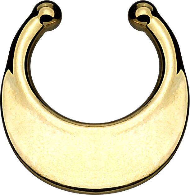 Produktbild Star Piercing Fake Septum mit runder platte vergoldet (Messing)